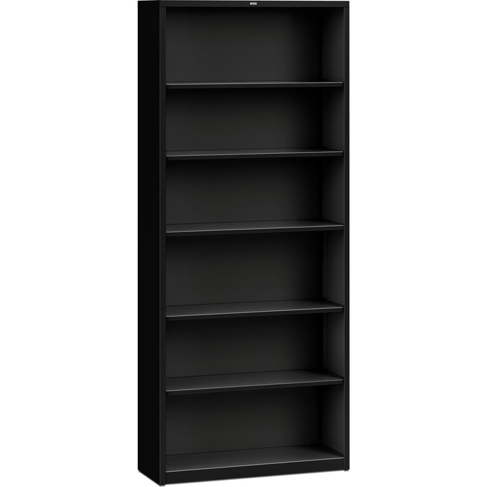 HON Brigade Steel Bookcase | 6 Shelves | 34-1/2"W | Black Finish