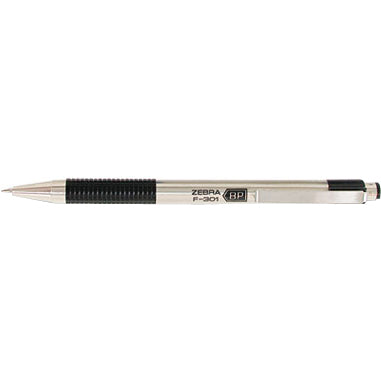 Zebra Pen F-301 Stainless Steel Ballpoint Pens