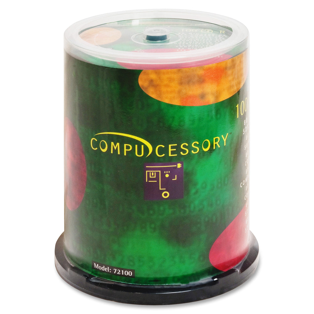 Compucessory CD Recordable Media - CD-R - 52x - 700 MB - 100 Pack Spindle