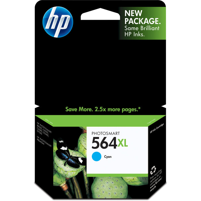 HP 564XL (CB323WN) Original Inkjet Ink Cartridge - Cyan - 1 Each