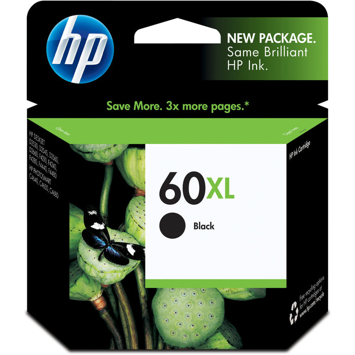 HP 60XL (CC641WN) Original Inkjet Ink Cartridge - Black - 1 Each