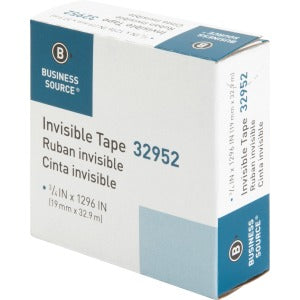Business Source Invisible Tape Dispenser Refill Roll