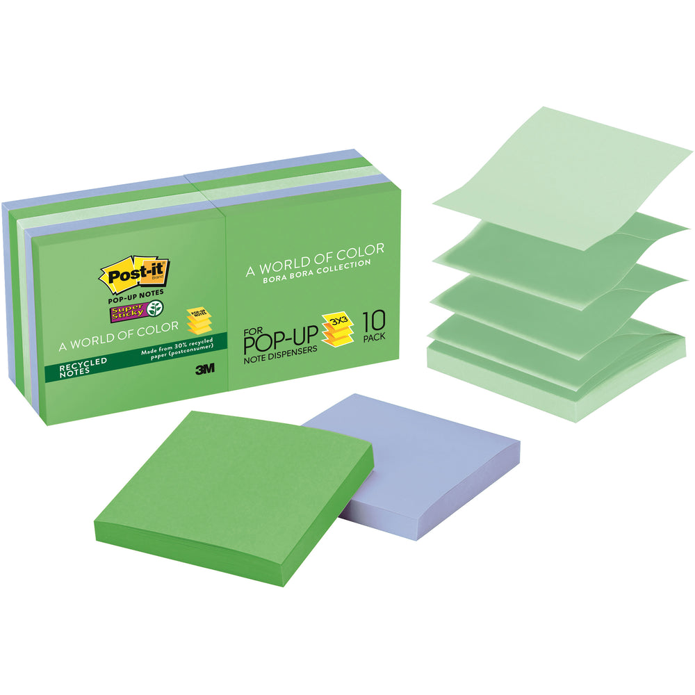 Post-it® Super Sticky Adhesive Notes - Oasis Color Collection