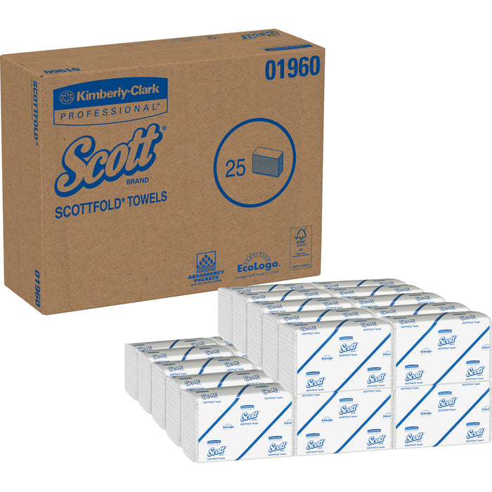 Scott Multifold Paper Towels with Fast-Drying Absorbency Pockets