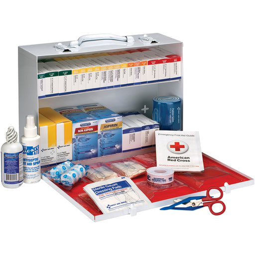 First Aid Only 2-Shelf First Aid Cabinet with Medications - ANSI Compliant
