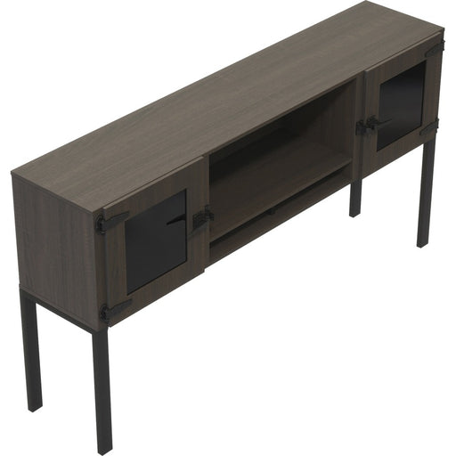 Mayline 66" Hutch with Glass Doors & Supports
