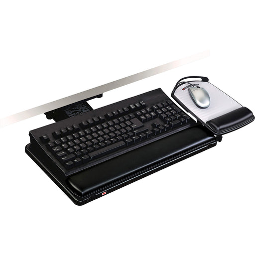 3M Adjustable Keyboard Tray with Adjustable Keyboard and Mouse Platform