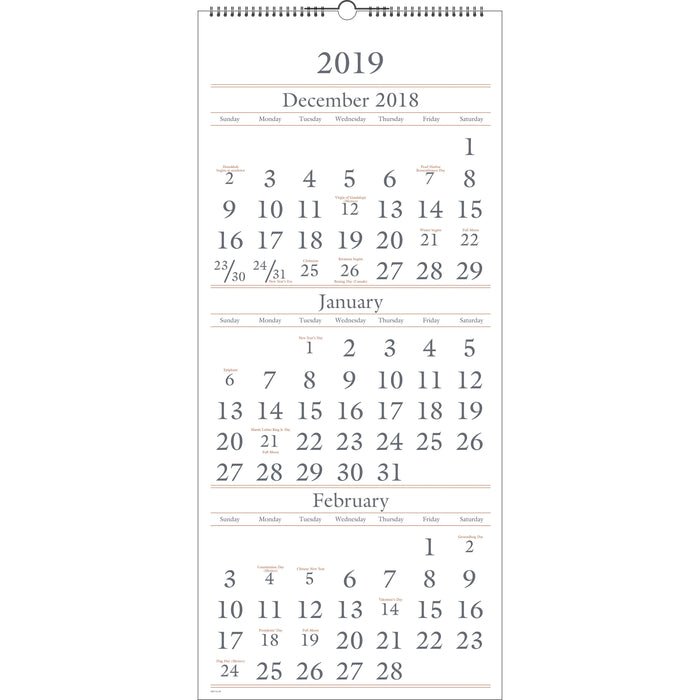At-A-Glance 3-Month Vertical Wall Calendar