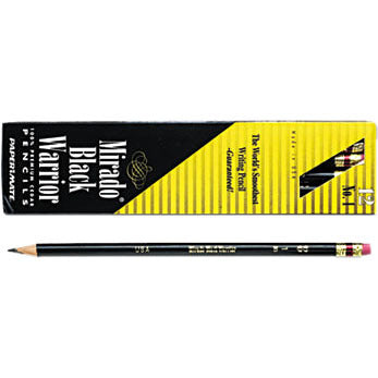 Black pencils with eraser