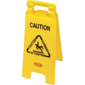 Rubbermaid Commercial Multi-Lingual Caution Floor Sign