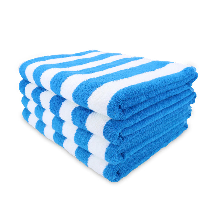 California Cabana Towels Set (30x70 in.) Cotton, Color Stripes Set of