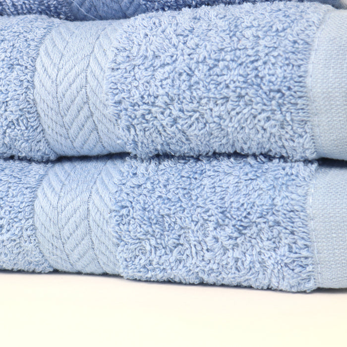 Chelsea 6 Piece 100% Cotton Towel Set - Color options - Bath Hand and Face Towels - Grey