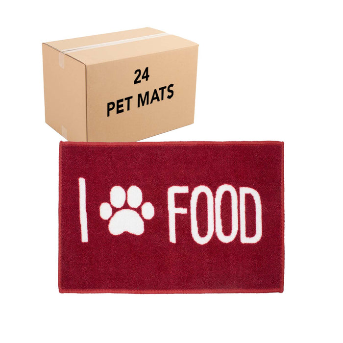 Pet Mat with Non-Slip Backing (Bulk Case of 24), Food Bowl Mat, Four D —  RAM4 Store