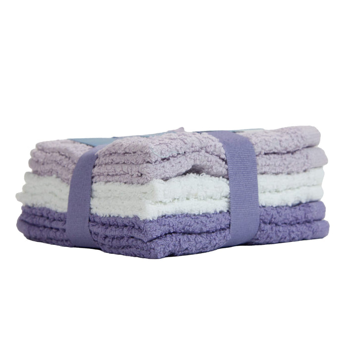 Campbell Ramsay Washcloth Sets, 6-Pack Sets, Cotton, 12x12 in., Six Color Combos, Mixed Assortment, Buy A Case of 36