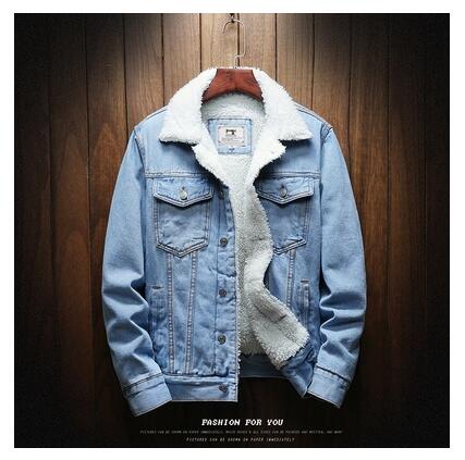 Men's Denim Jacket with Magnetic Buttons